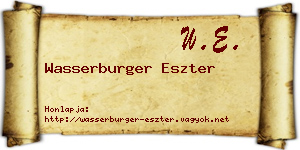 Wasserburger Eszter névjegykártya